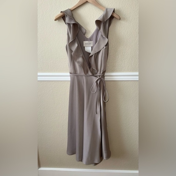 BHLDN Midi Wrap Dress Size 4 - Picture 2 of 10